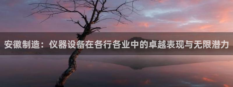 注册星欧娱乐需要多少钱：安徽制造：仪器设备在各行各业中的卓越