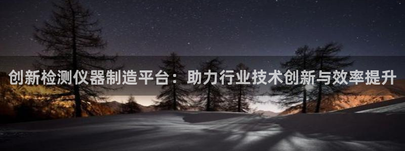 星欧娱乐平台登陆地址：创新检测仪器制造平台：助力行业技术创新