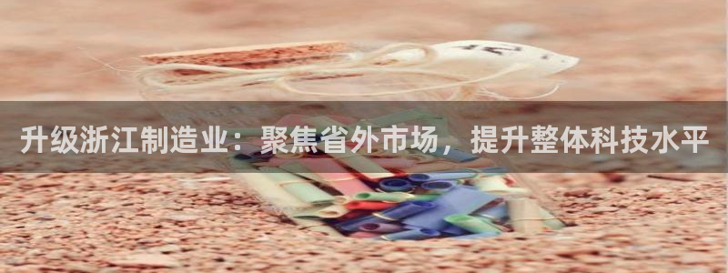 星欧娱乐登录后怎么登录：升级浙江制造业：聚焦省外市场，提升整