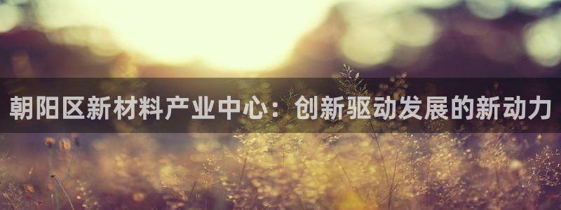 星欧娱乐平台靠谱吗：朝阳区新材料产业中心：创新驱动发展的新动