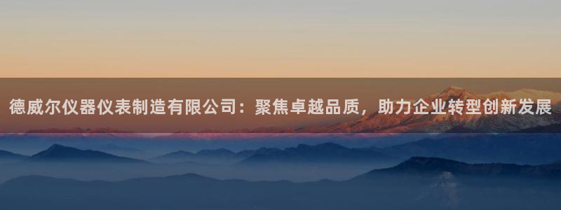 星欧娱乐公司电话号码：德威尔仪器仪表制造有限公司：聚焦卓越品