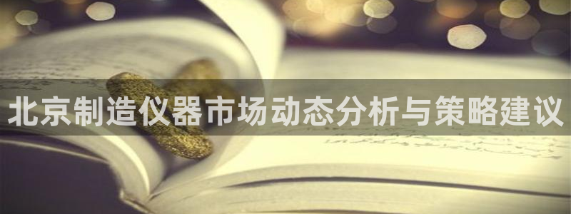 星娱乐online欧弟：北京制造仪器市场动态分析与策略建议