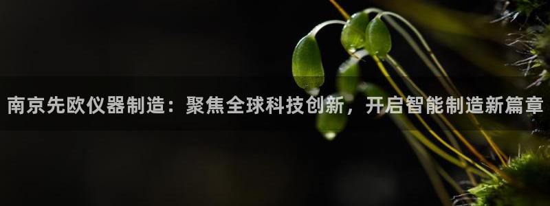 星欧娱乐最新状况：南京先欧仪器制造：聚焦全球科技创新，开启智