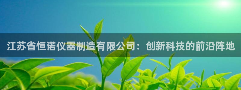 星欧娱乐官方微博：江苏省恒诺仪器制造有限公司：创新科技的前沿